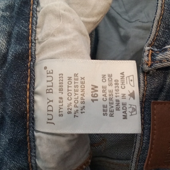 Judy Blue High Waist Skinny Lemon Patch Denium Womens 16w - Picture 7 of 13